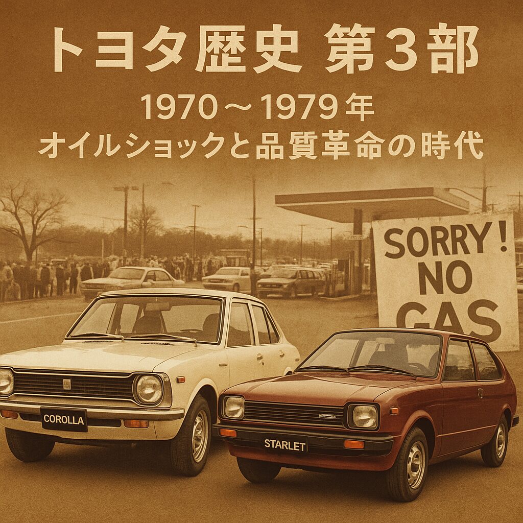 トヨタ歴史 第3部｜1970〜1979年 カローラとスターレット、オイルショックの時代背景