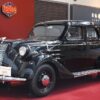 1936年式TOYODA AA。トヨタ初の乗用車として展示されたクラシックカー。