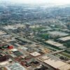 1980年代のシカゴ上空から見た街並み